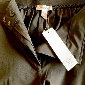 Calvin Klein Black Moisture Wick Wide Leg Dress Pants Size Large